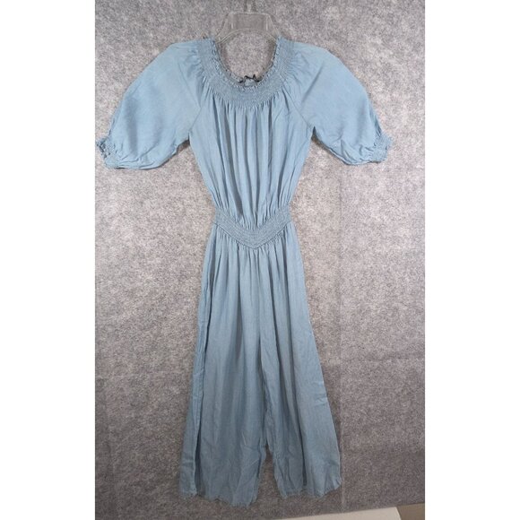 Walter Baker Chambray Wide Leg Off Shoulder Jumpsuit  Size Small - Picture 2 of 7